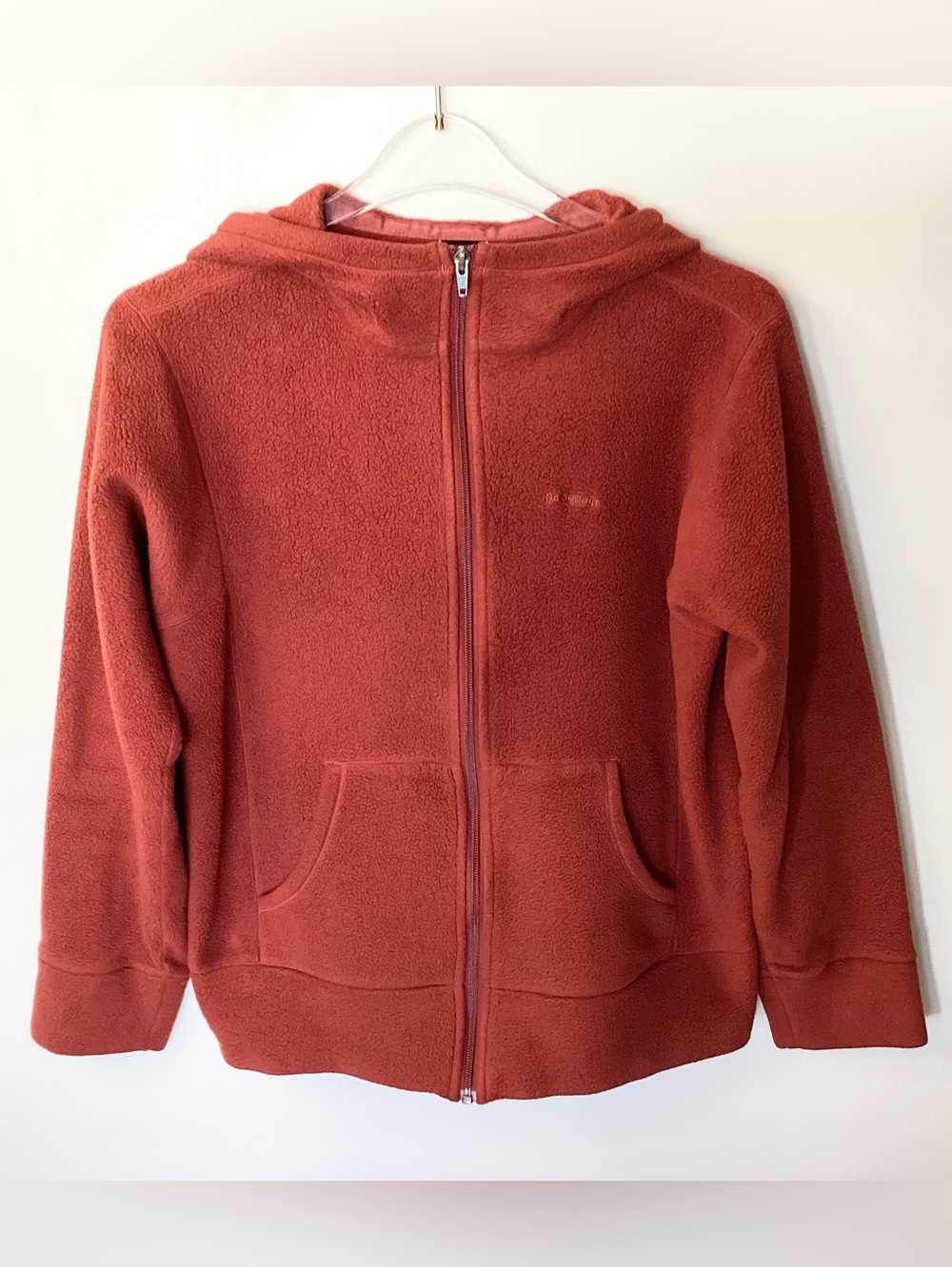 Patagonia High Pile Synchilla Full Zip Hoodie - Red-Orange - L